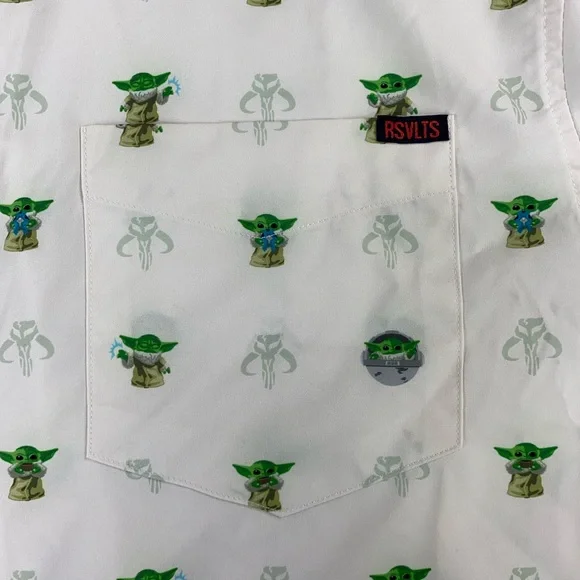 RSVLTS Star Wars Mandalorian Child Diamond Grogu Yoda Kunuflex Shirt Men’s M New
